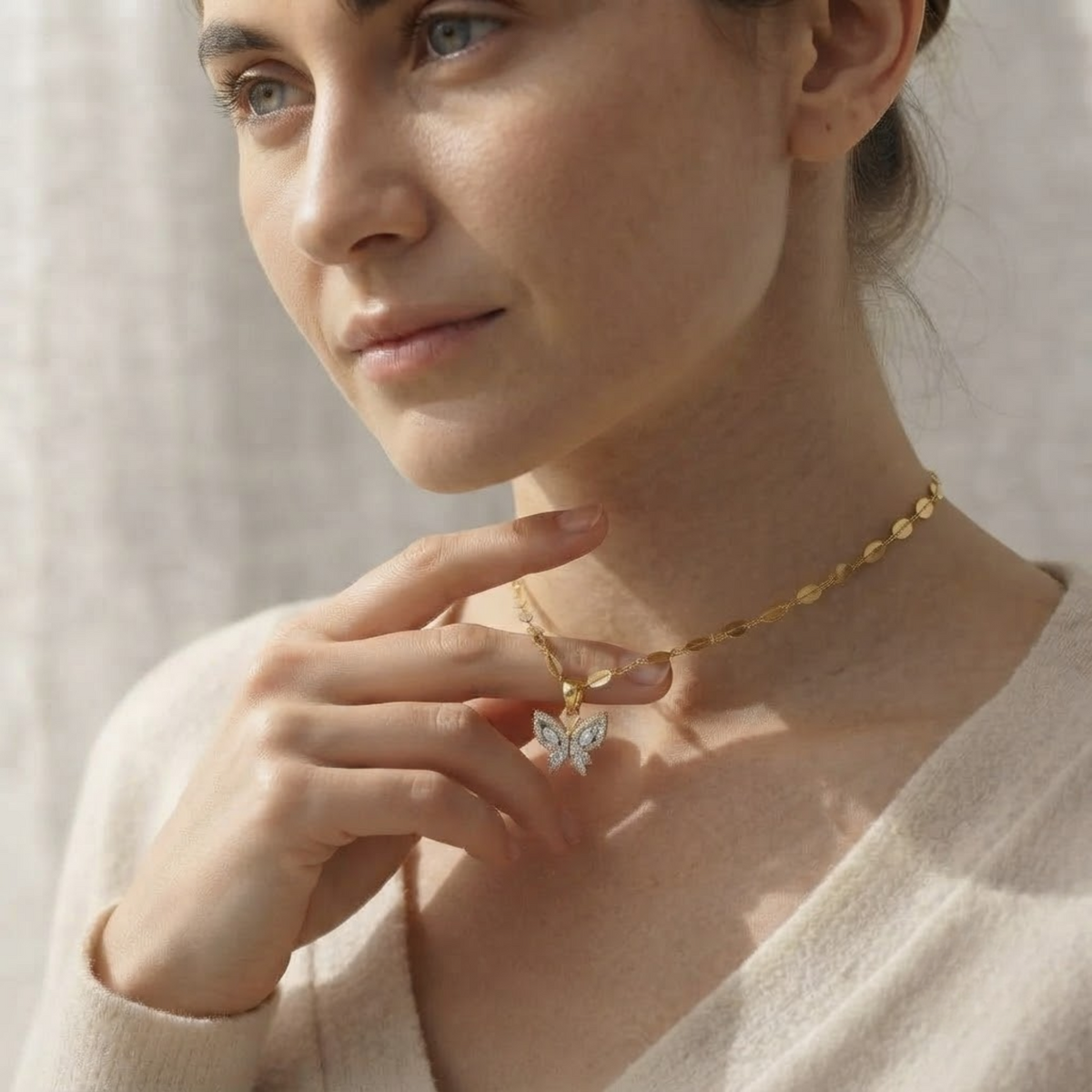 Butterfly Diamond Necklace