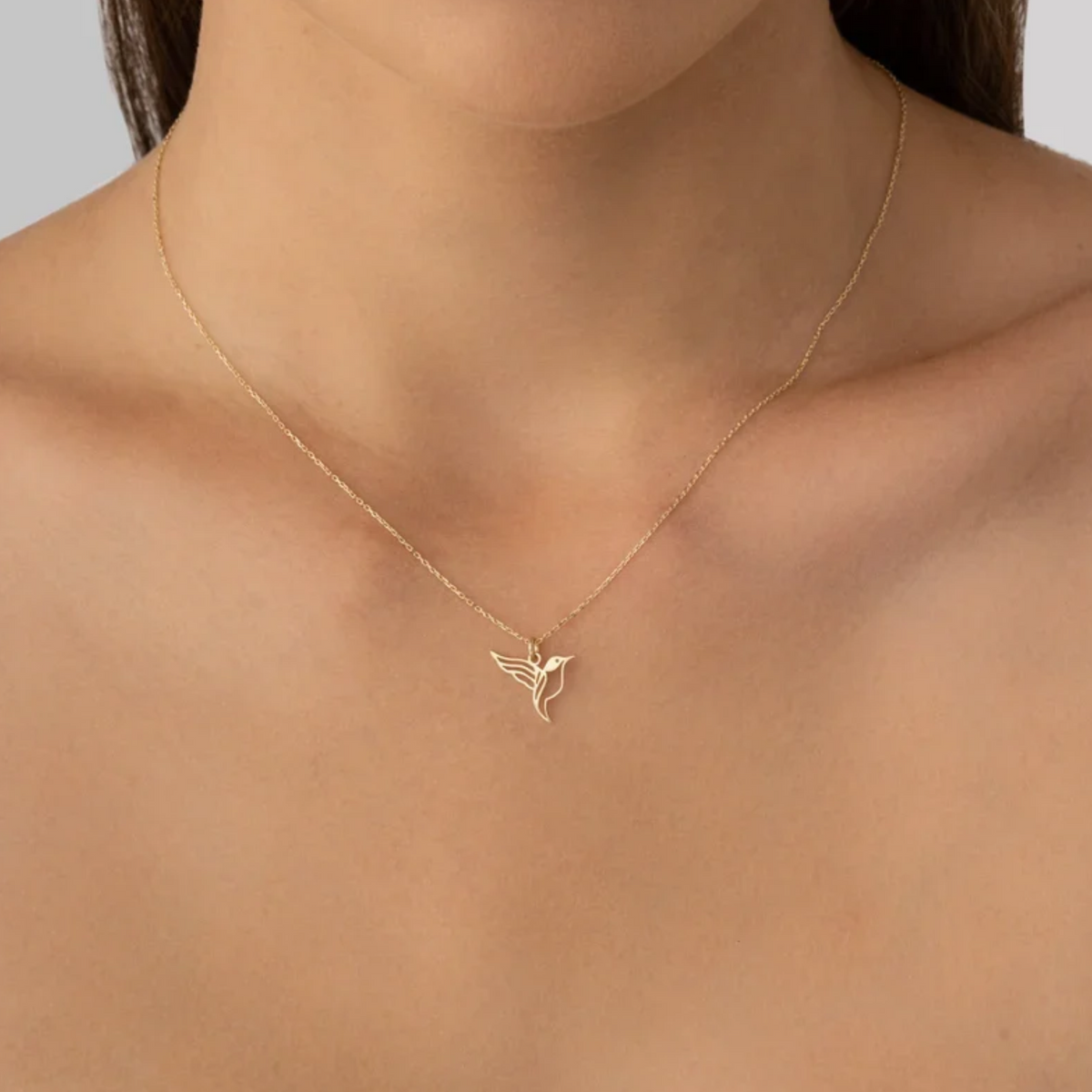 Gold Hummingbird Necklace