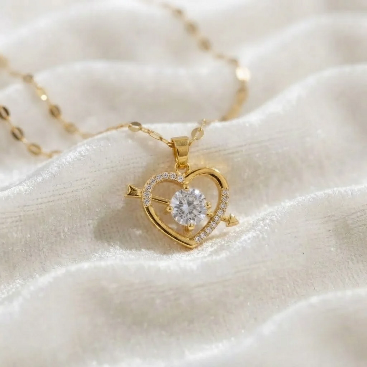 Heart Arrow Pendant Necklace