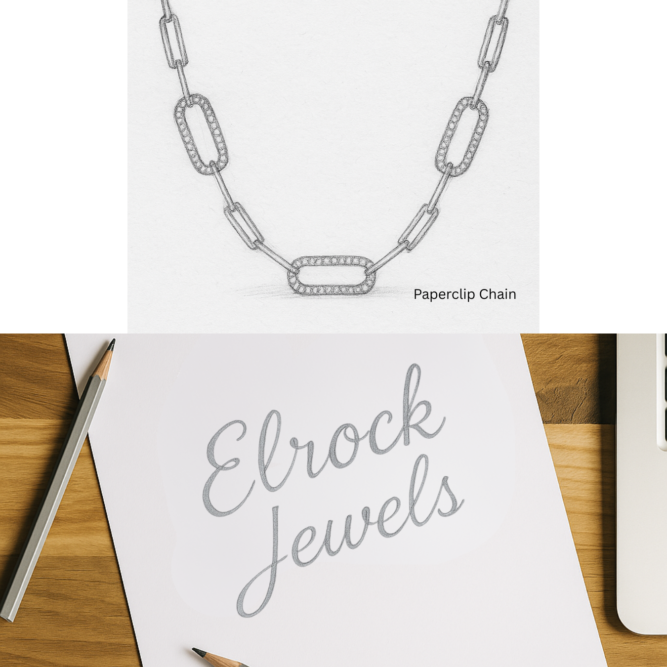 14k Gold Diamond Link Layering Necklace, Gold Paperclip Chain Necklace