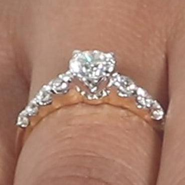 14K Gold Round Lab Grown Diamond Engagement Ring