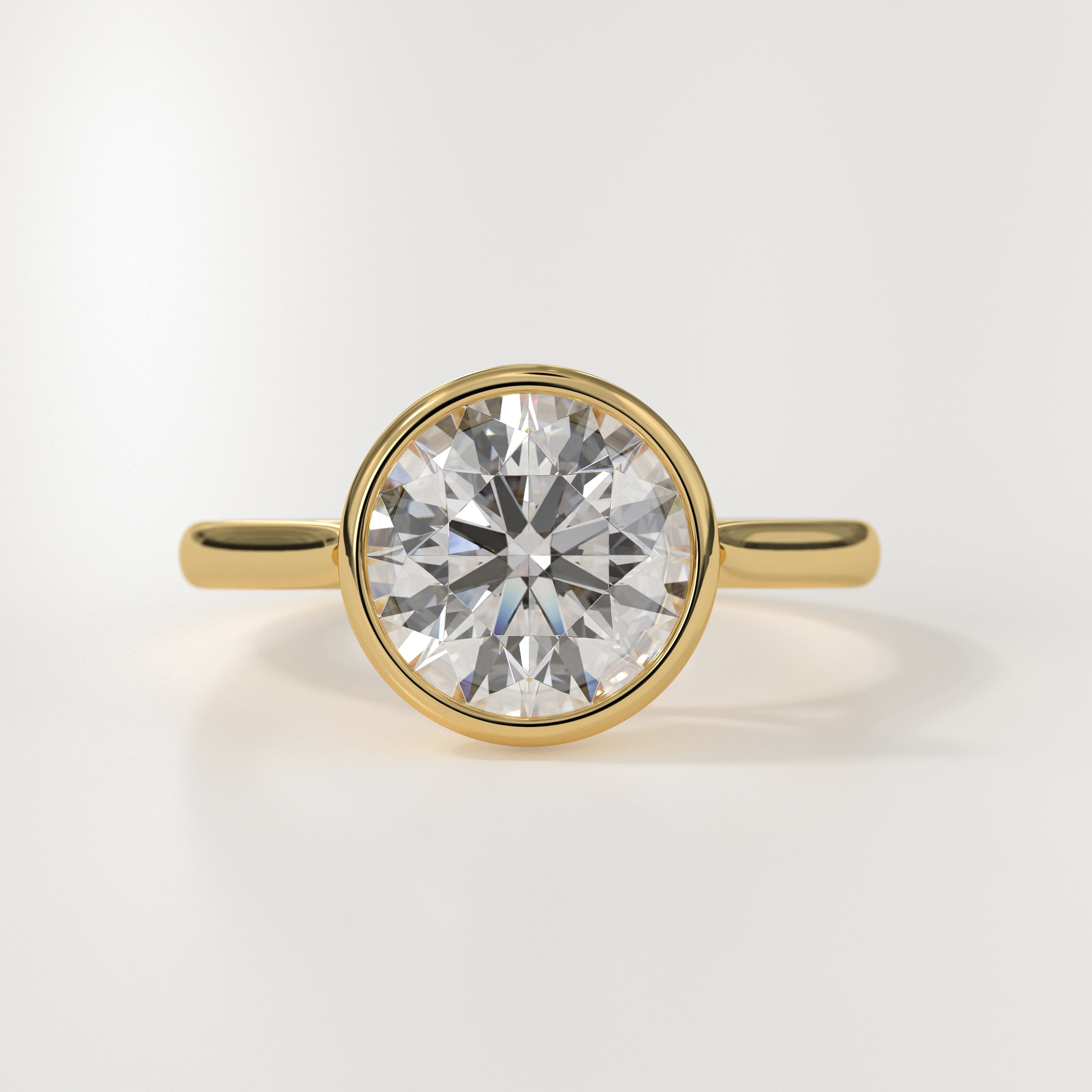 14K Gold 1 Carat IGI Certified Round Cut Lab Grown Diamond Ring