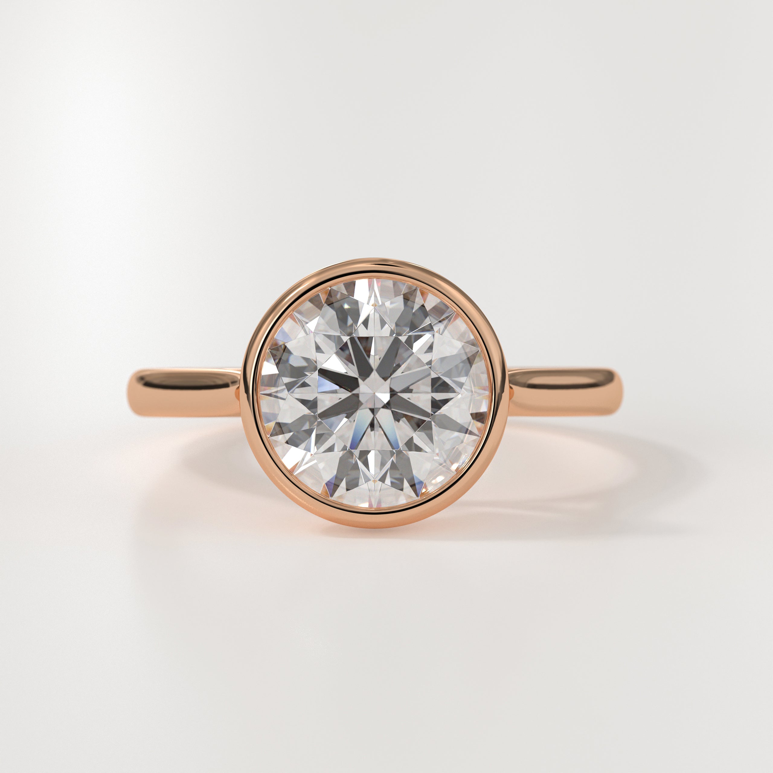 14K Gold 1 Carat IGI Certified Round Cut Lab Grown Diamond Ring