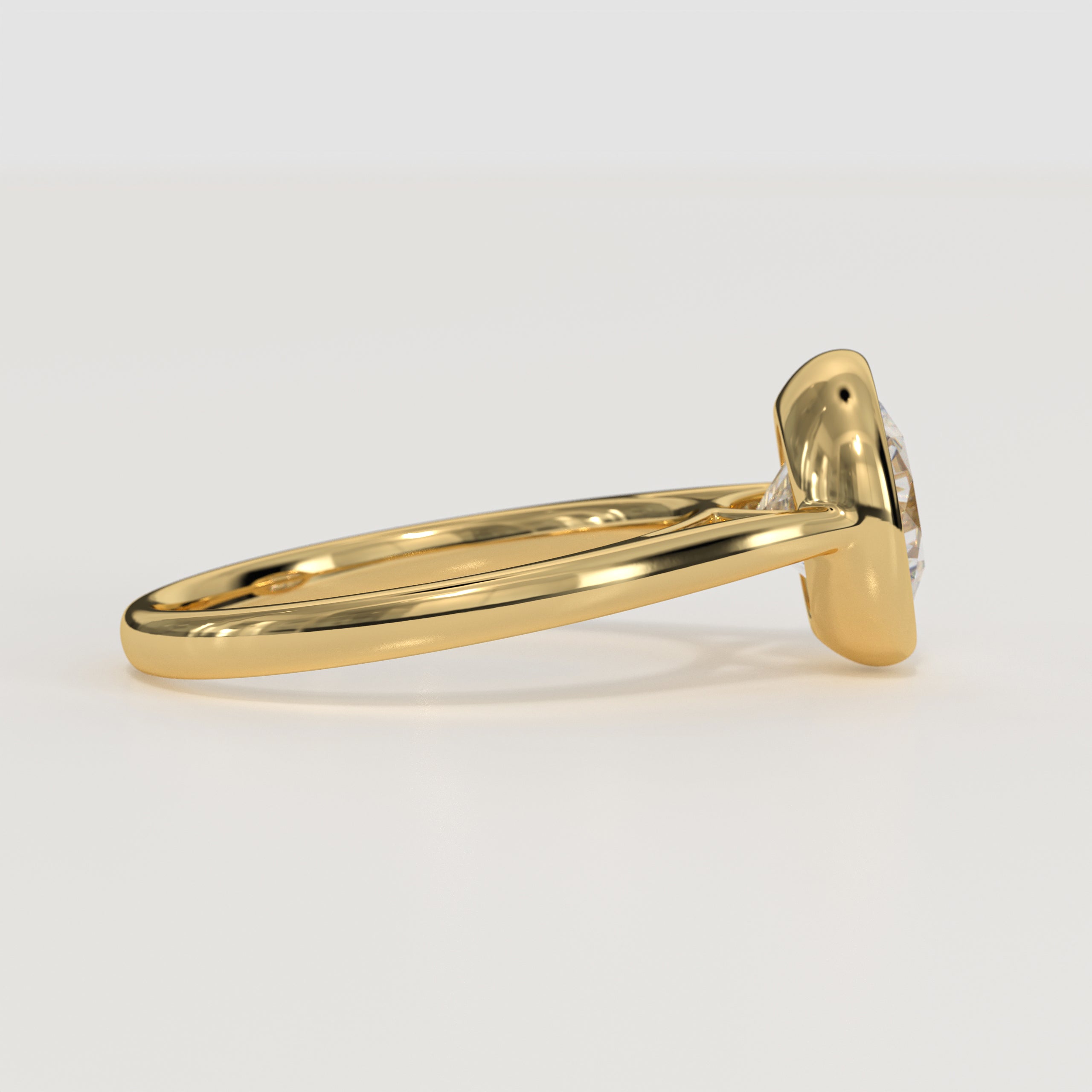 14K Gold 1 Carat IGI Certified Round Cut Lab Grown Diamond Ring
