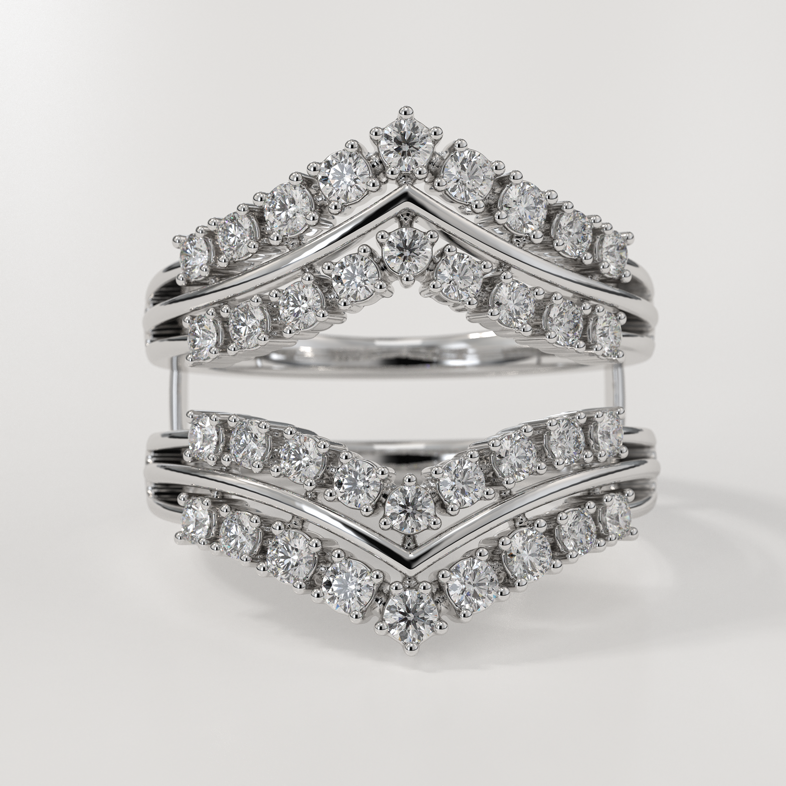 14K Gold Lab Grown Diamond Enhancer for Engagement Ring
