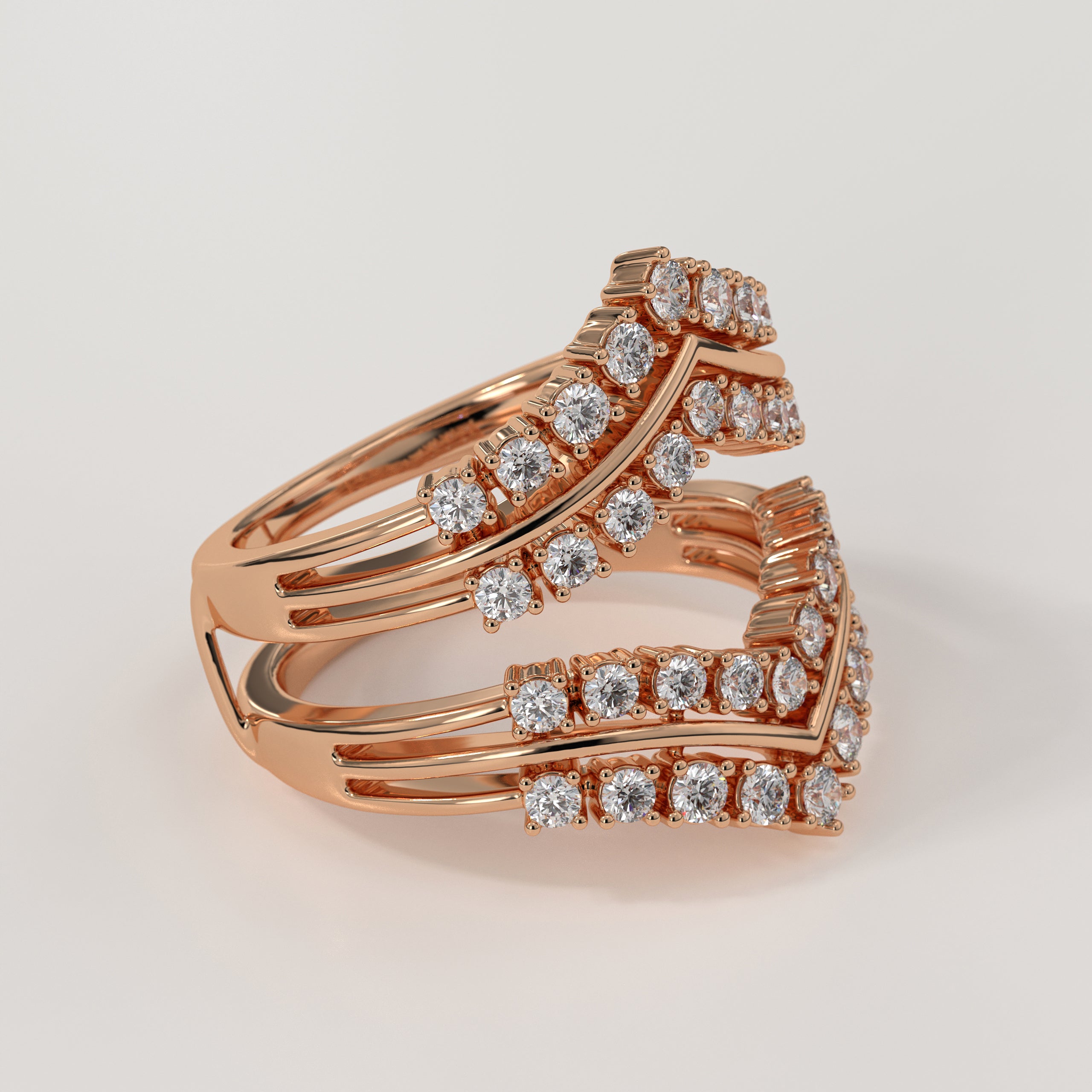 14K Gold Lab Grown Diamond Enhancer for Engagement Ring