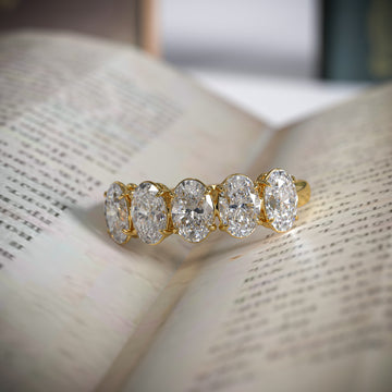 2.09 Carats Oval Cut Lab Grown Diamond Wedding Band
