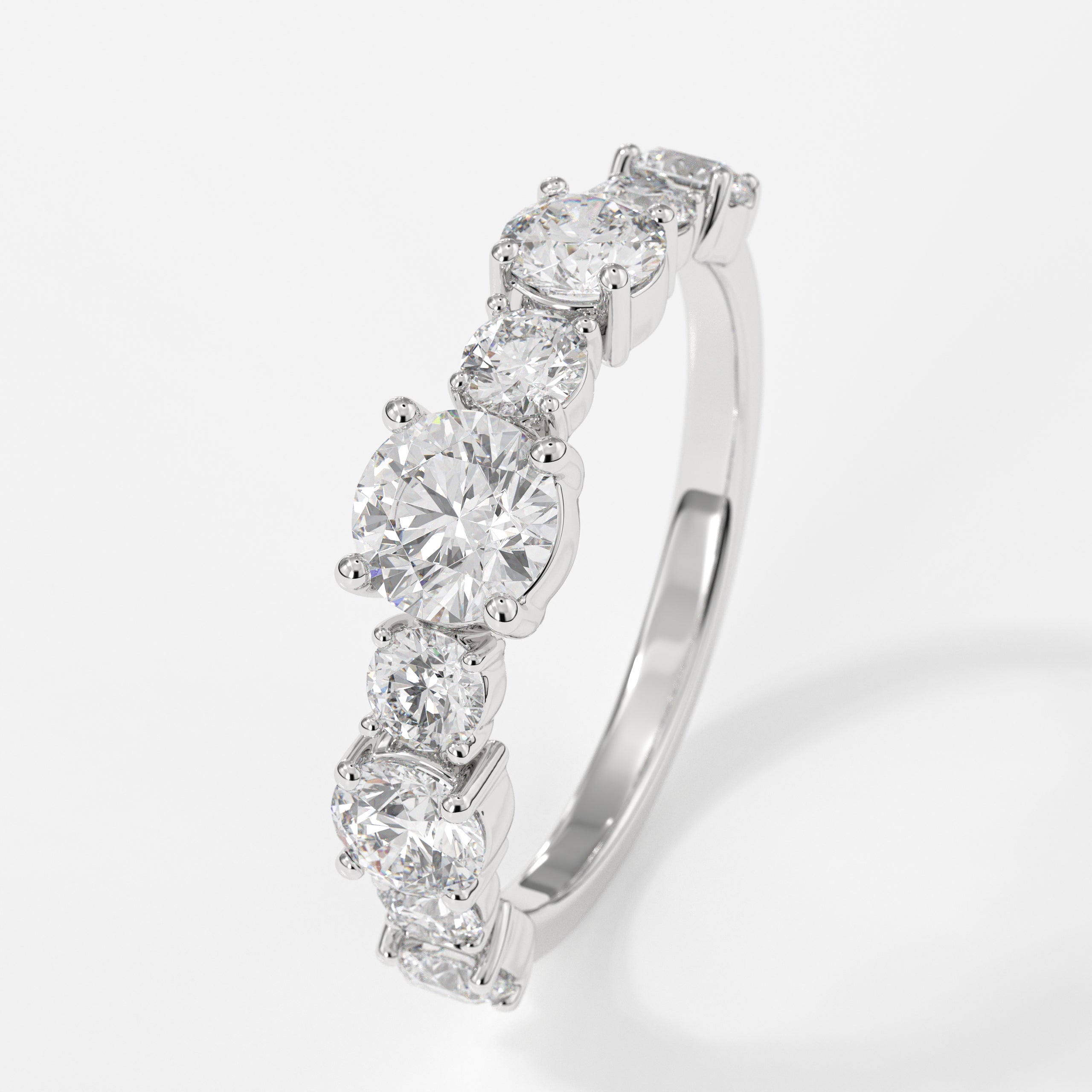 14K Gold Round Cut Lab Grown Diamond Simple Engagement Ring