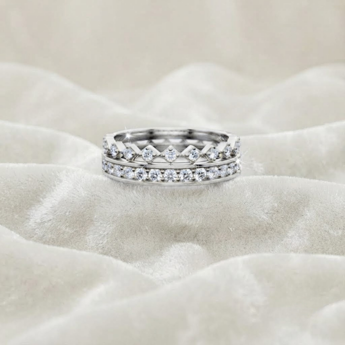 Lab-Grown Diamond Triple Band Ring