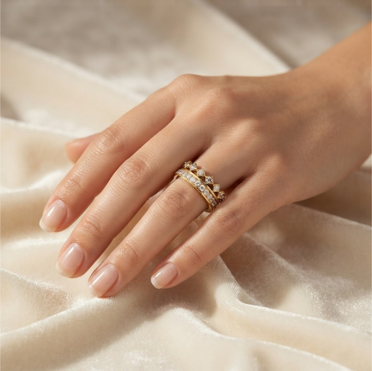 Lab-Grown Diamond Triple Band Ring
