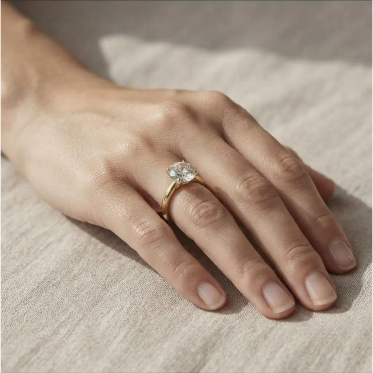 Lab Grown Round Diamond Solitaire Ring