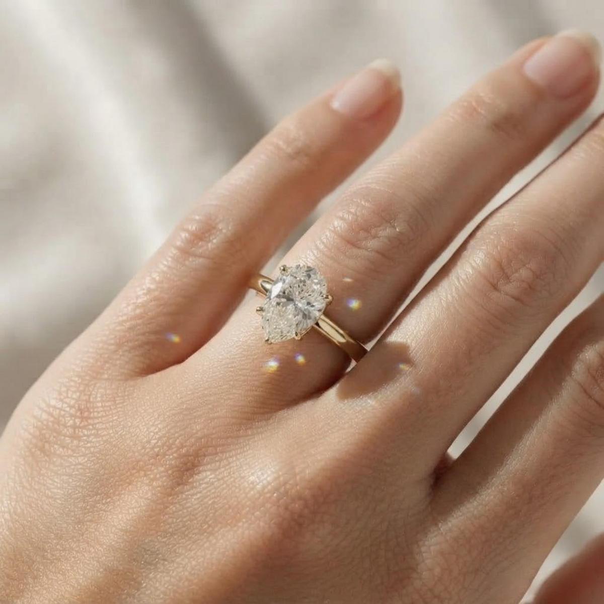 Pear Shape Engagement Ring