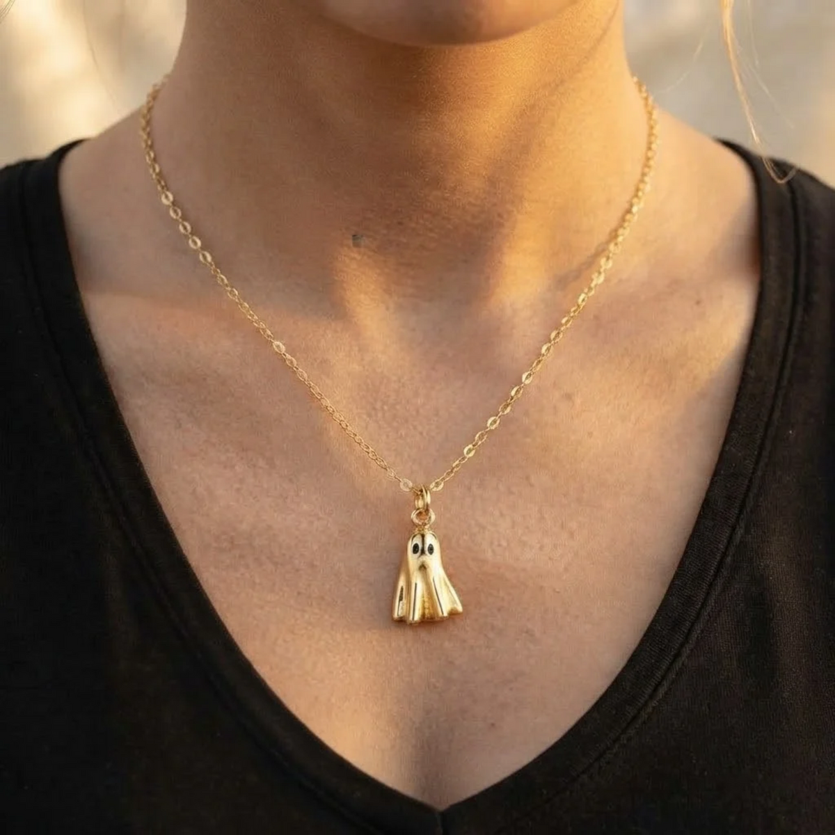 Ghost Pendant Necklace
