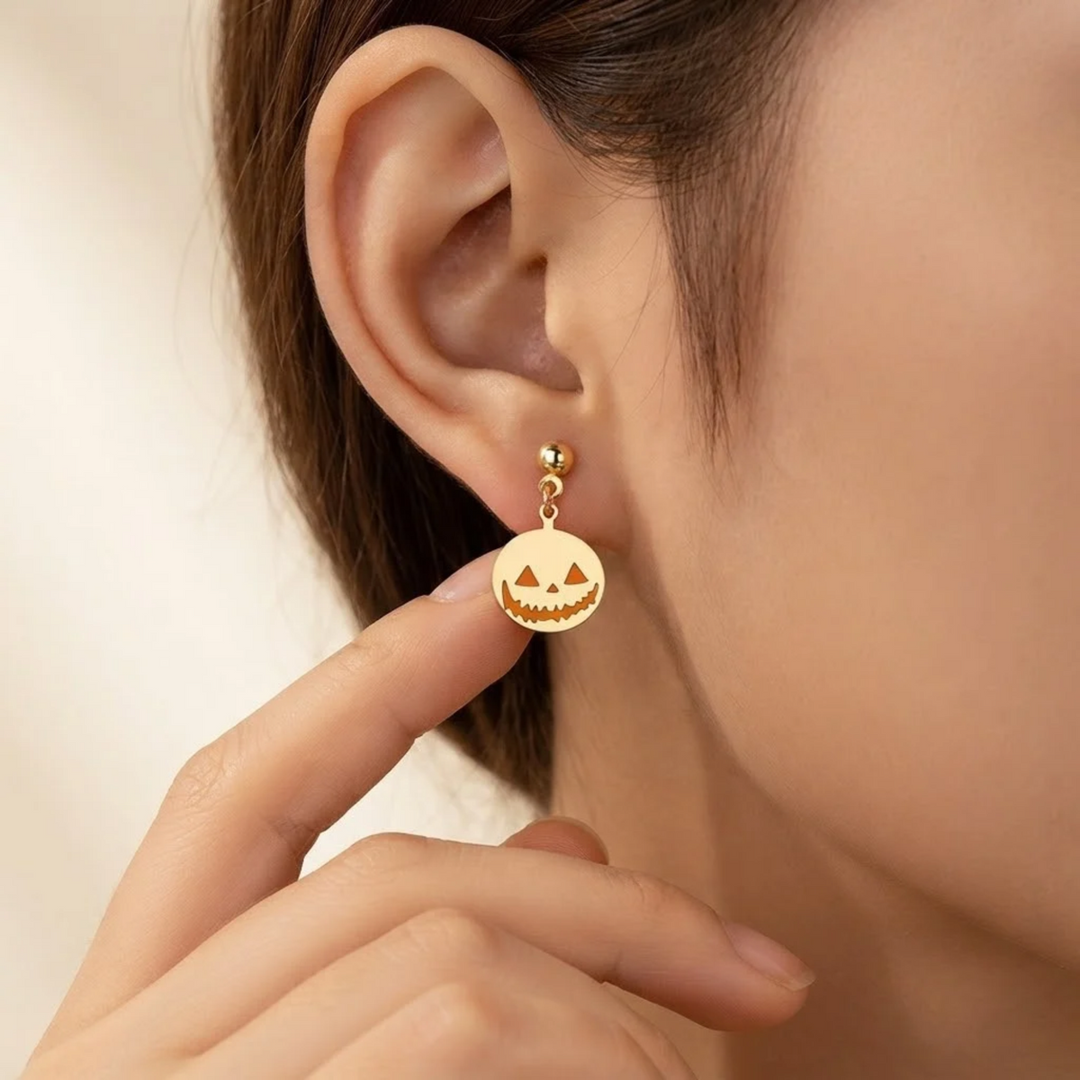 Halloween Jack-O'-Lantern Earrings