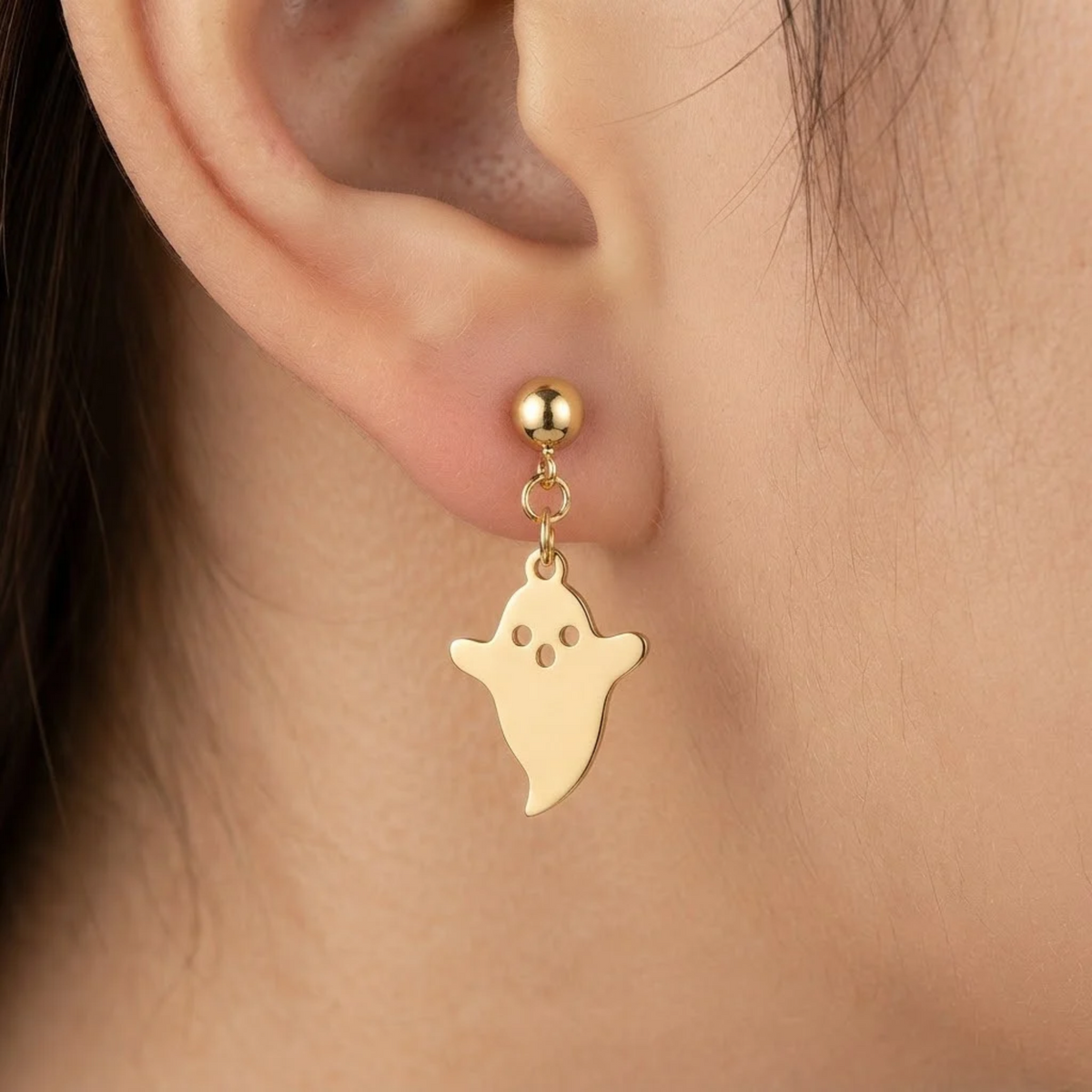 Gold Halloween Stud Earrings