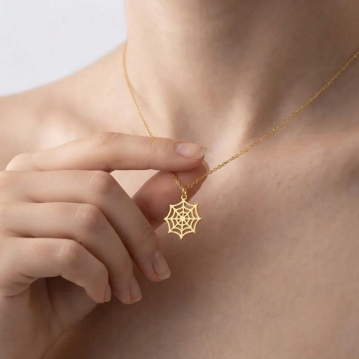 Spider Web Pendant Necklace