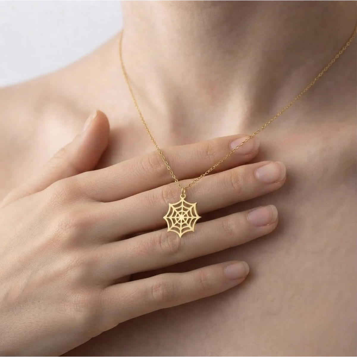 Spider Web Pendant Necklace