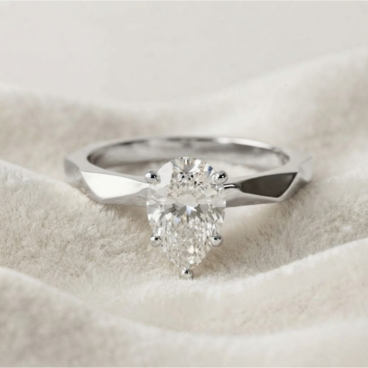 Pear Cut Lab Grown Diamond Eternity Ring
