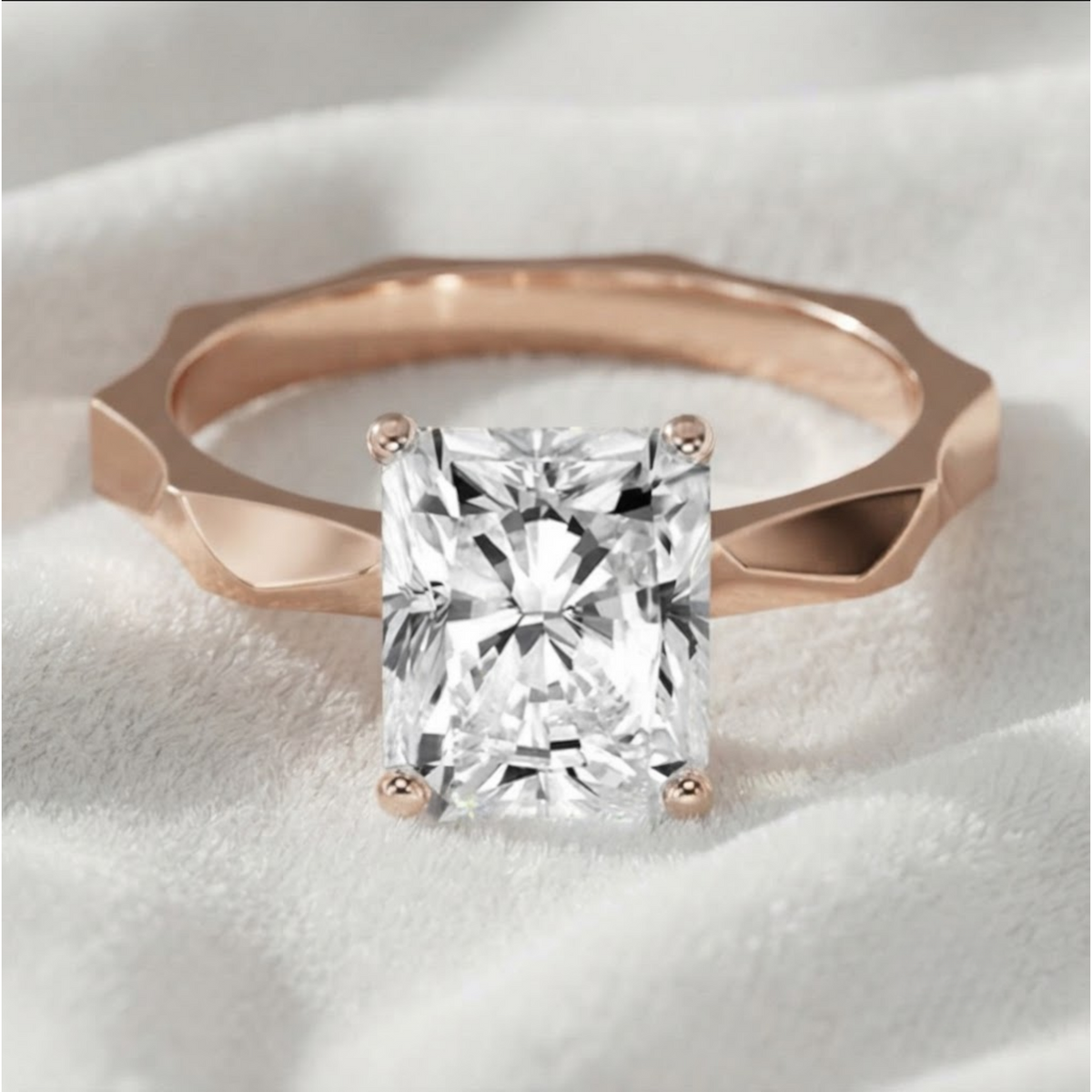 Radiant Cut IGI Certified Solitaire Engagement Ring