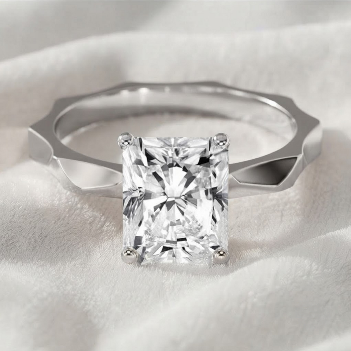 Radiant Cut IGI Certified Solitaire Engagement Ring