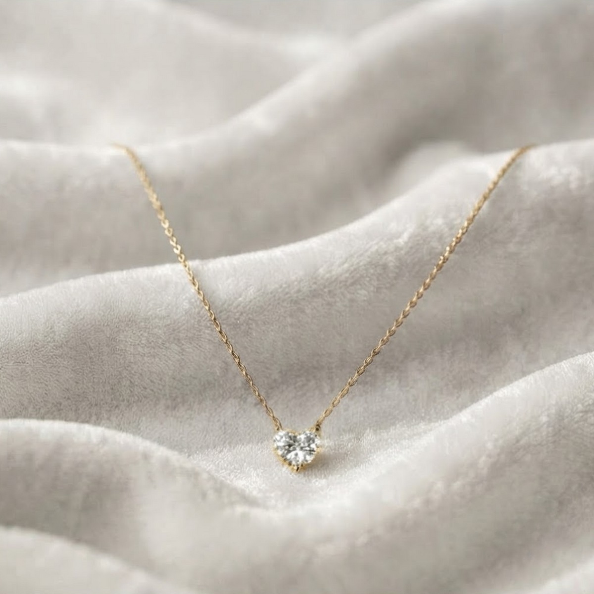 Heart Cut Diamond Necklace