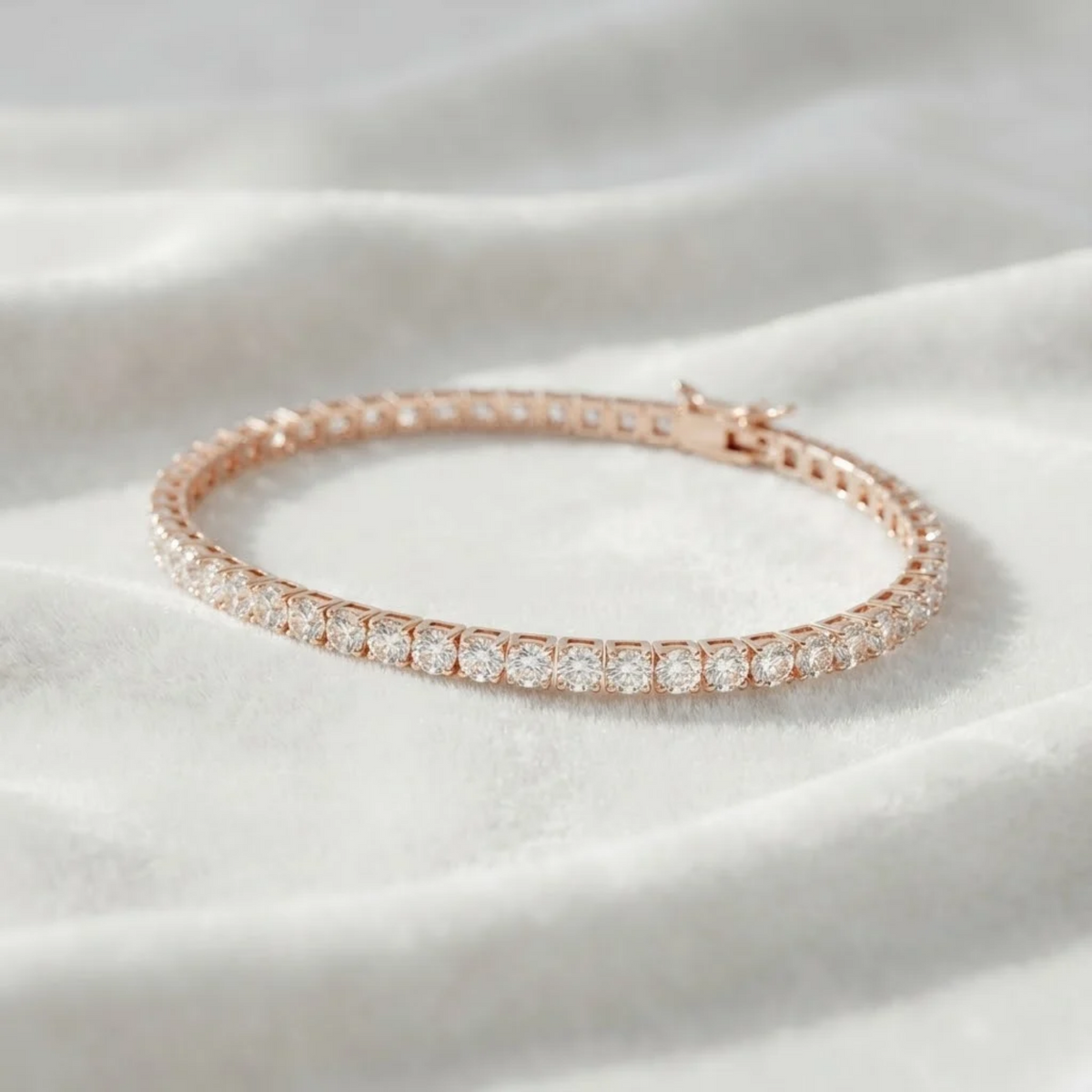 Tennis Bracelet Lab Grown Diamond Stackable Infinity Bracelet