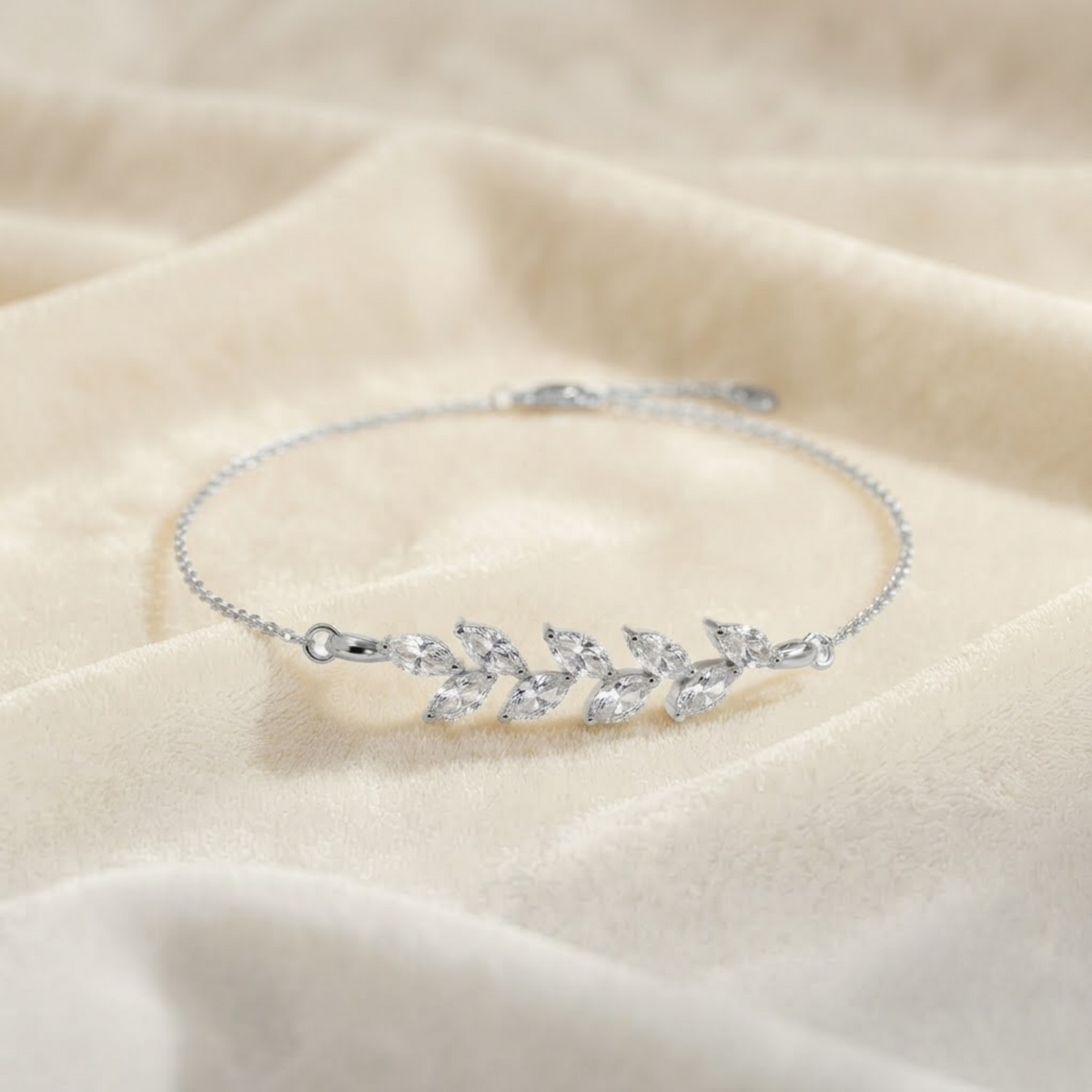 Chain Bracelet Floral Leaf Bracelet Gold Dainty Stacking