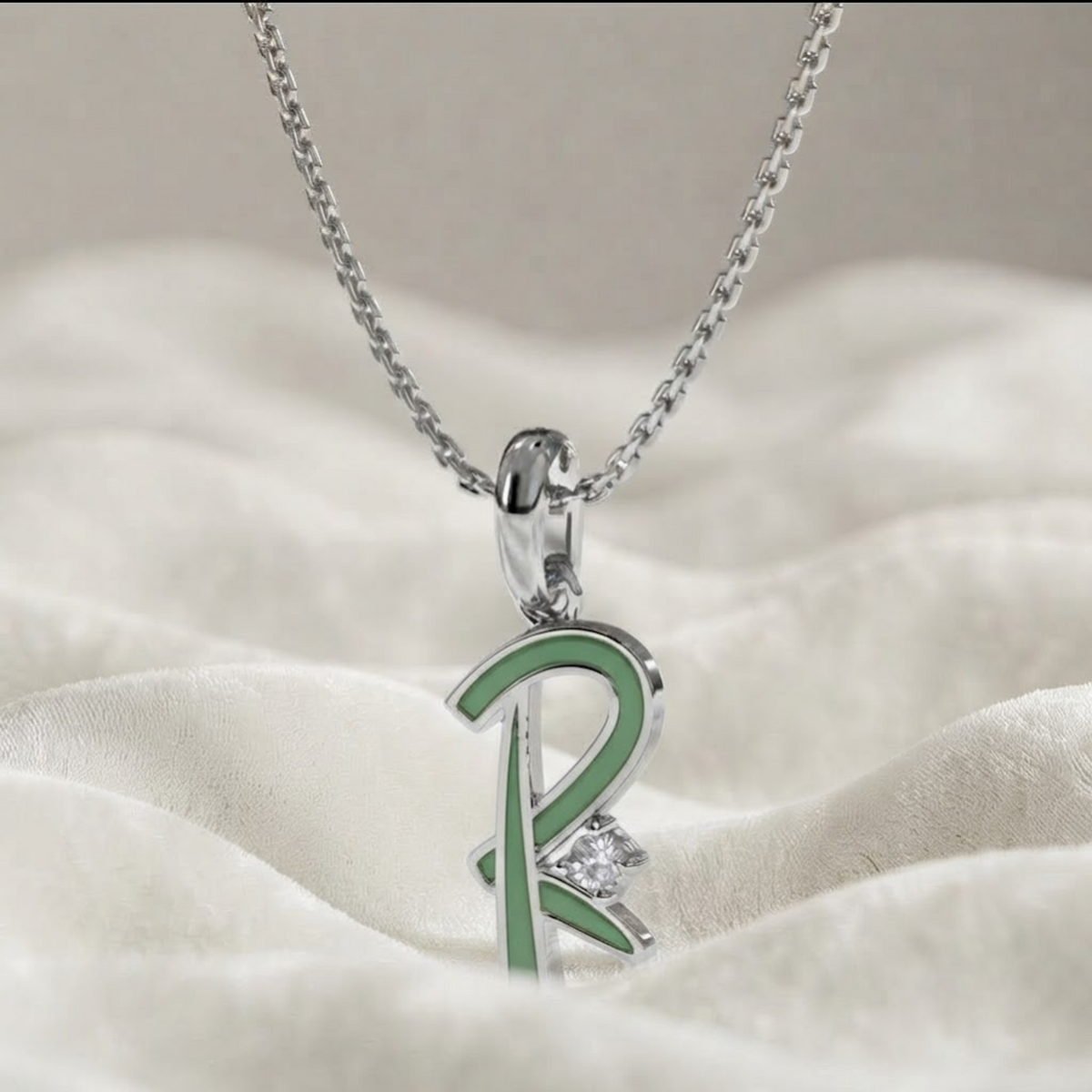 alphabet Pendant, R" Letter Charm Pendant