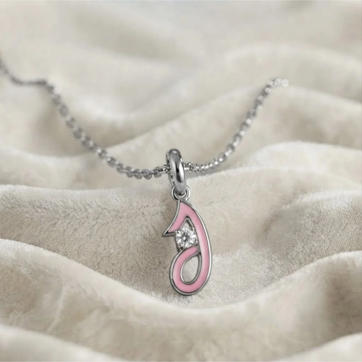 Enamel Alphabet Pendant J Initial Jewelry