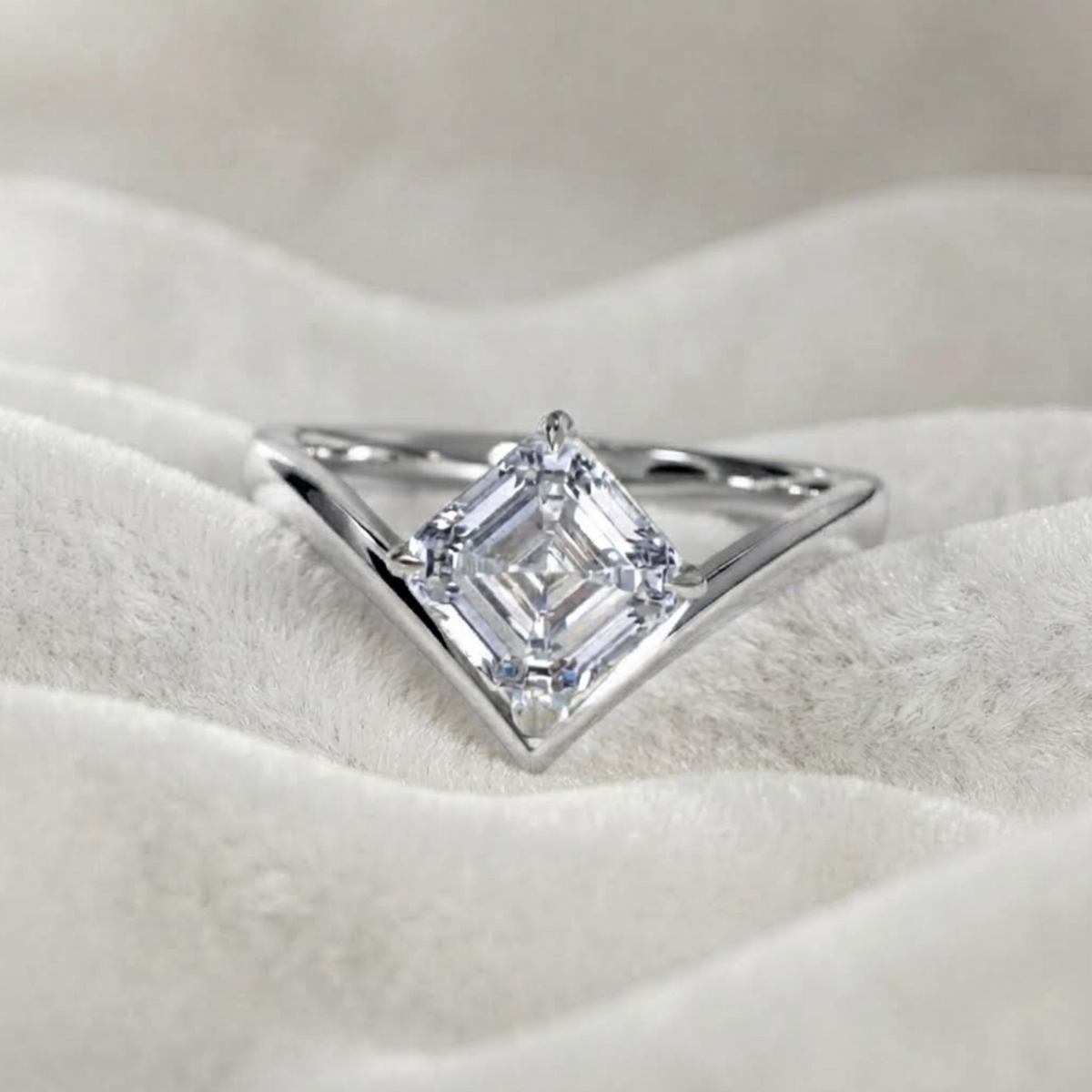 Princess Cut Lab Grown Diamond Ring