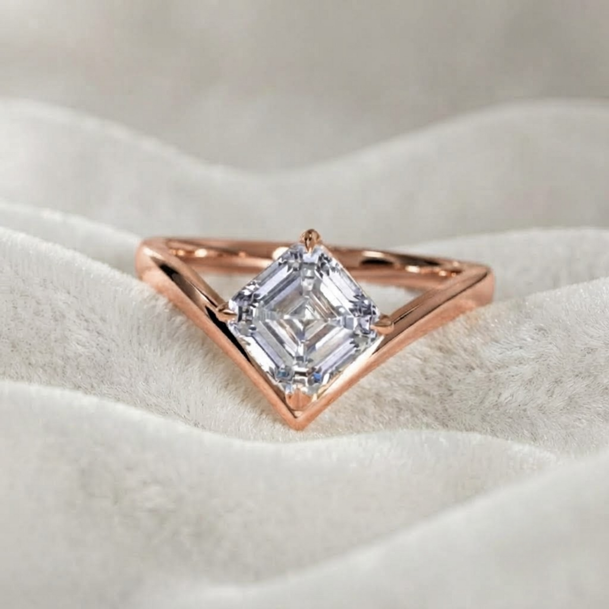 Princess Cut Lab Grown Diamond Ring