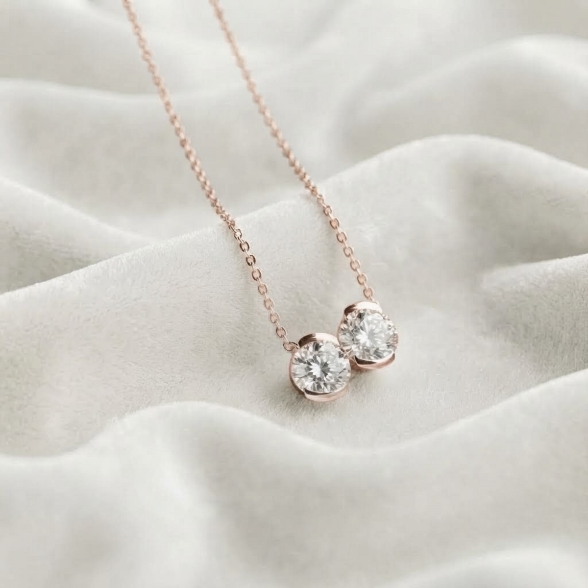 Toi et Moi Lab Grown Diamond Necklace
