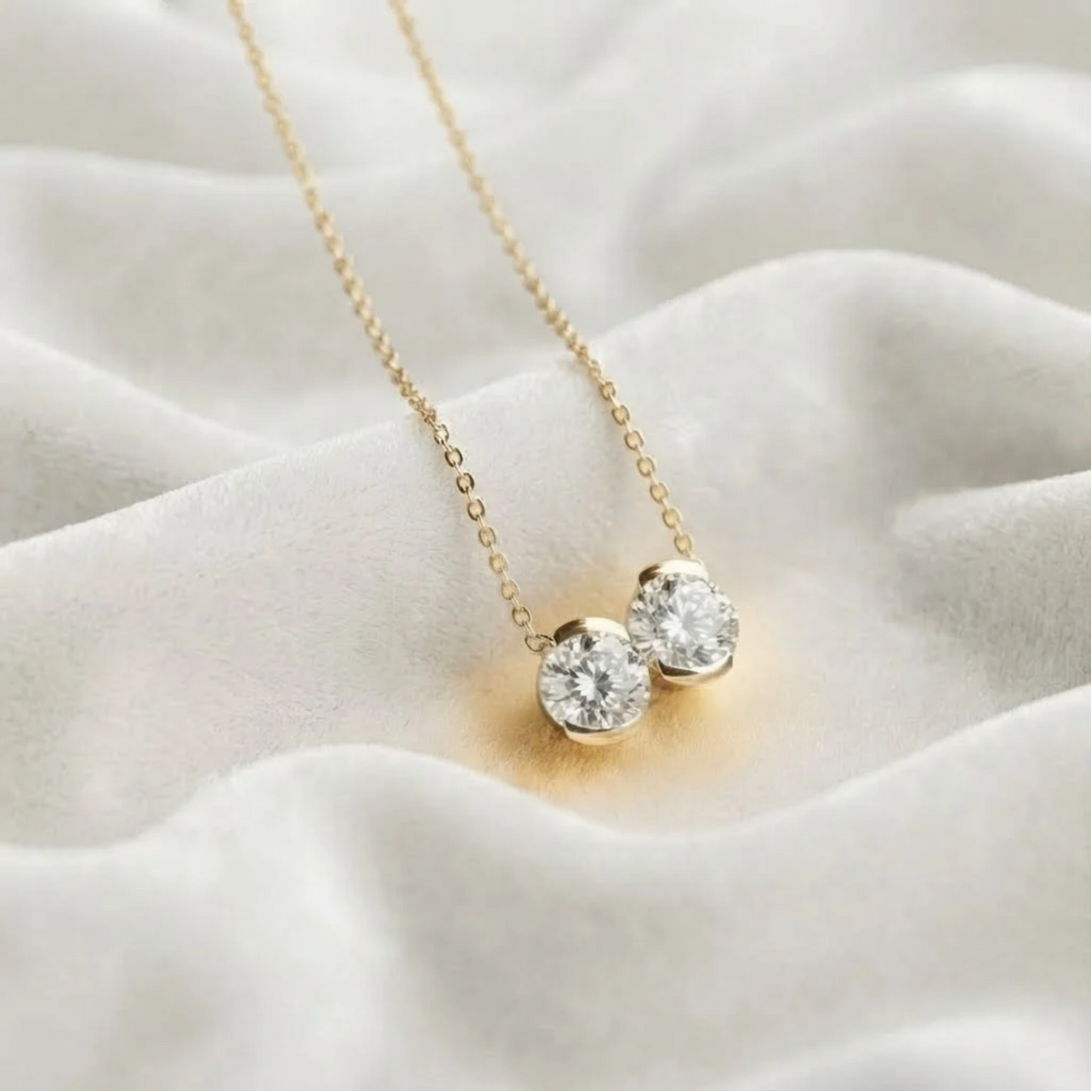 Toi et Moi Lab Grown Diamond Necklace