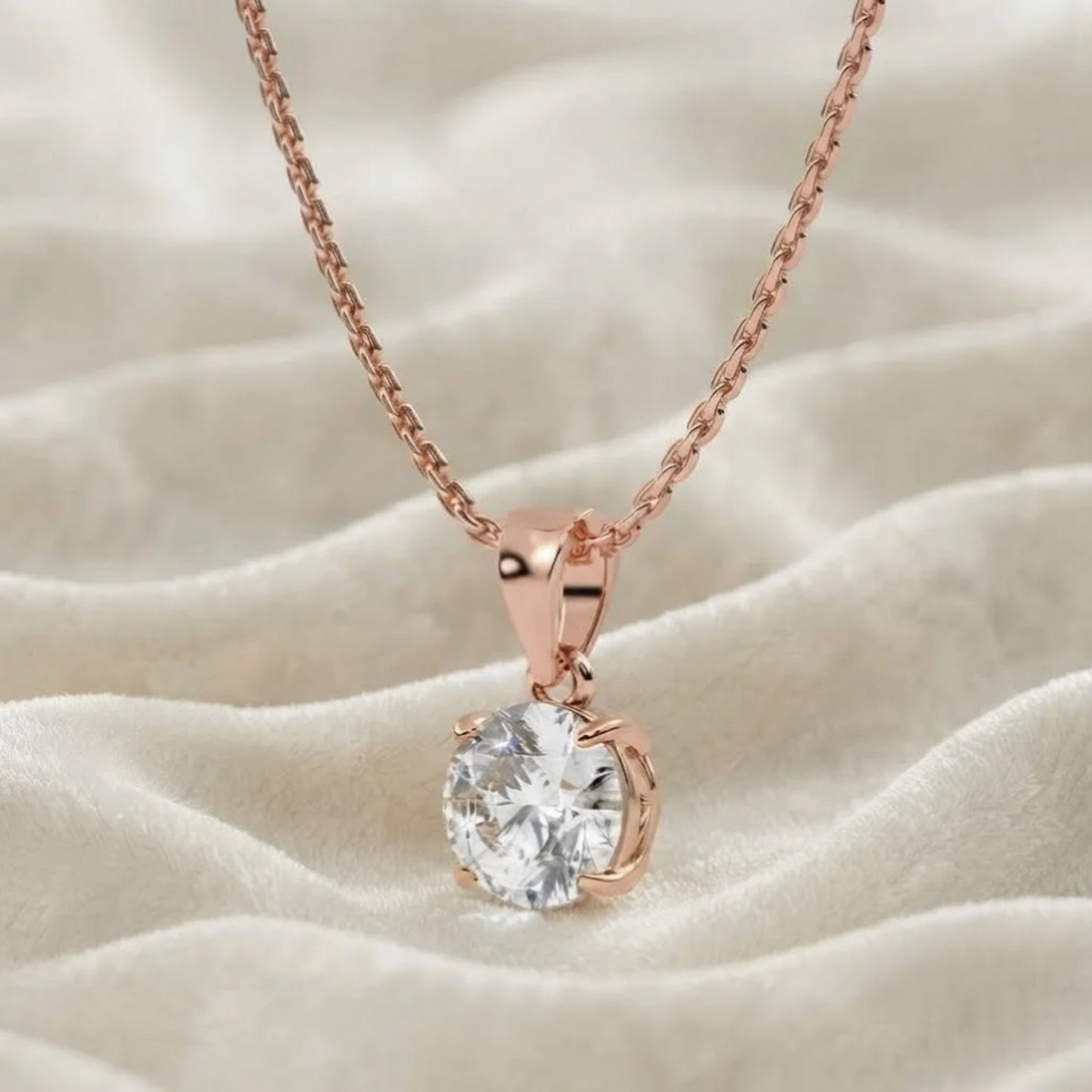 Lab Grown Diamond Solitaire Necklace Pendant