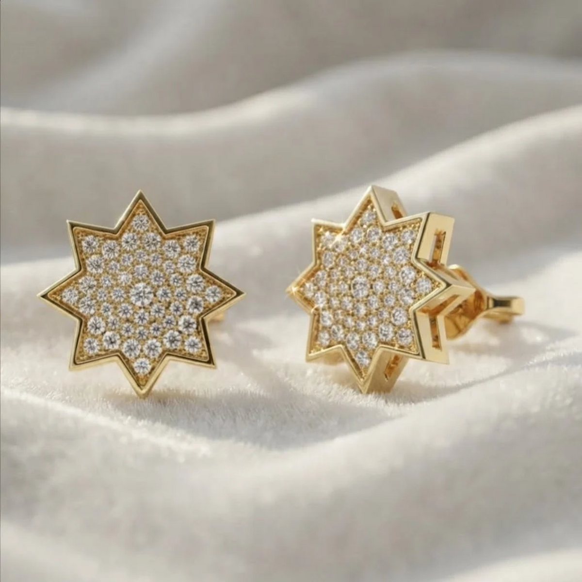 Skylar Lab Grown Diamond Star Cluster Stud Earrings