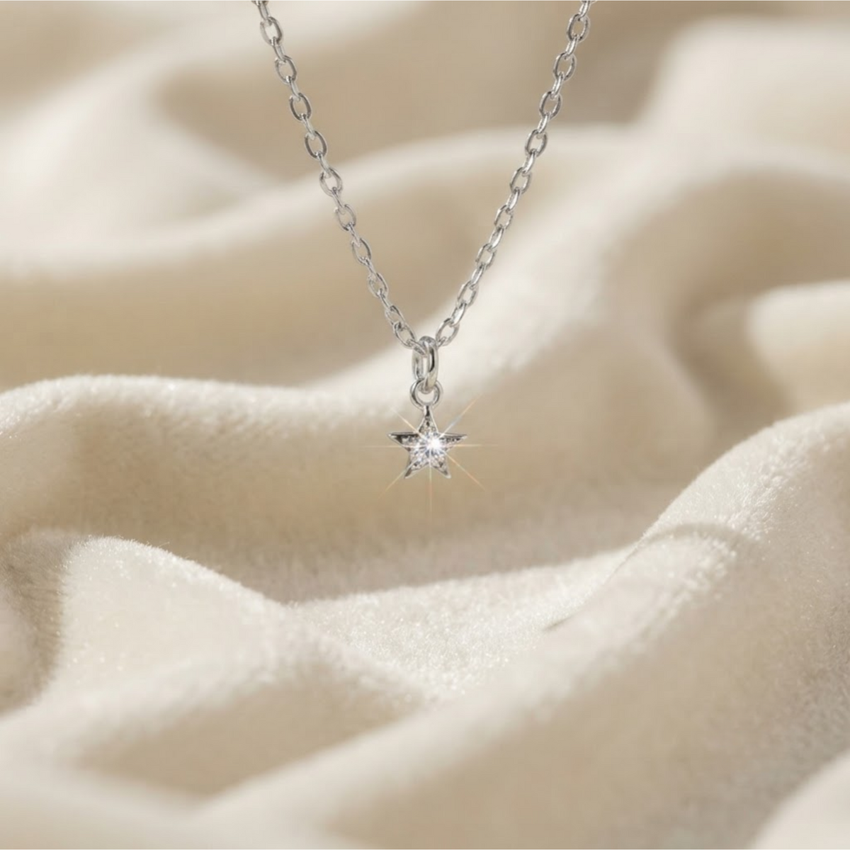 Lab Grown Diamond Gold Star Necklace