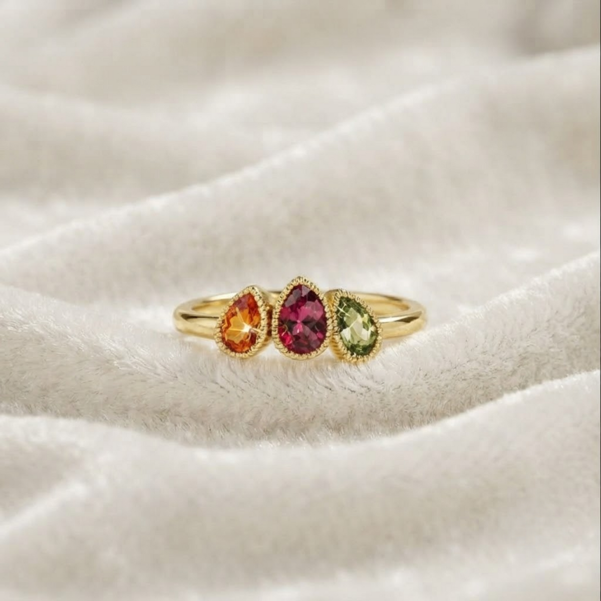 Multi Gemstone Ring in Gold