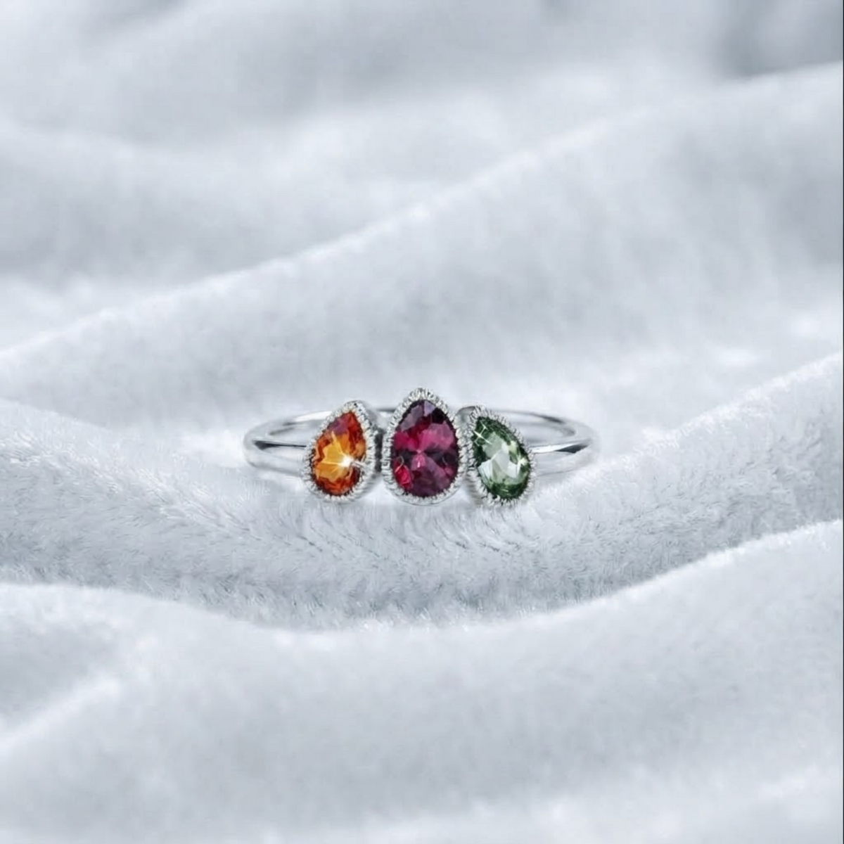 Multi Gemstone Ring in Gold