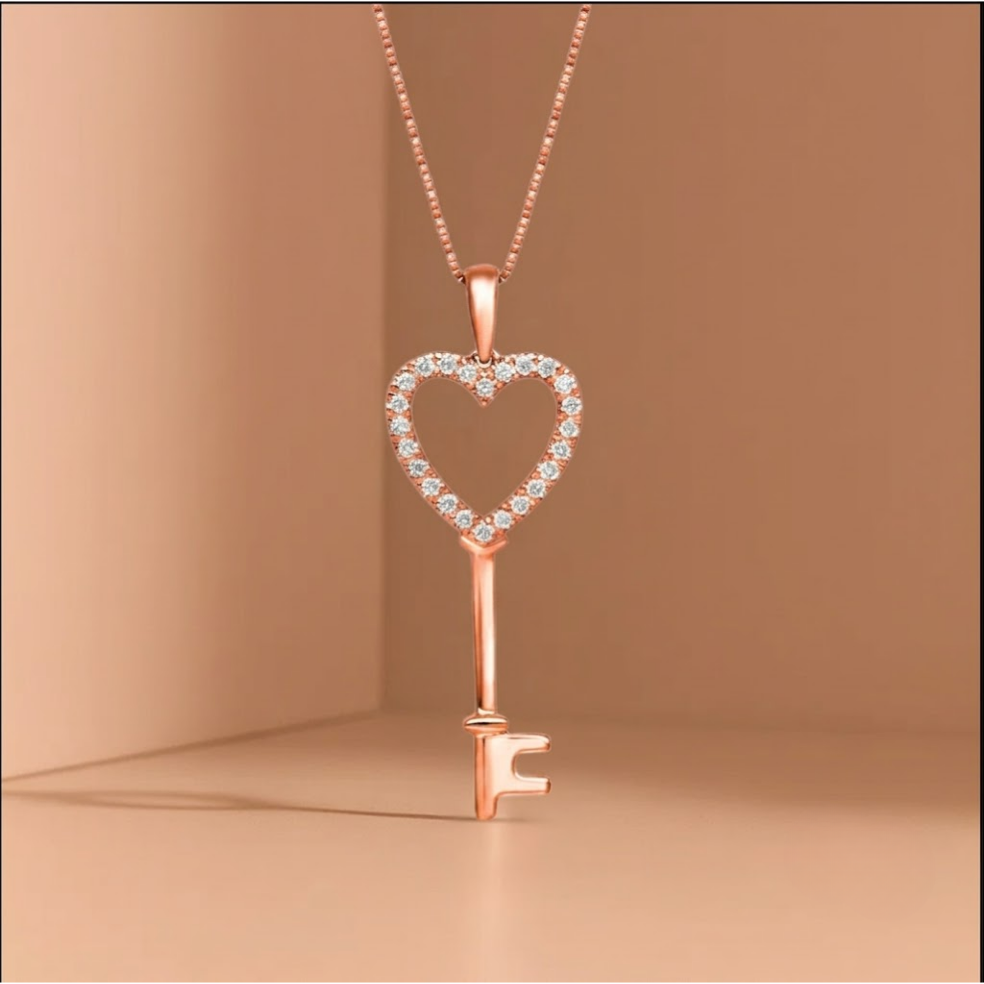 Heart Key Pendant Necklace