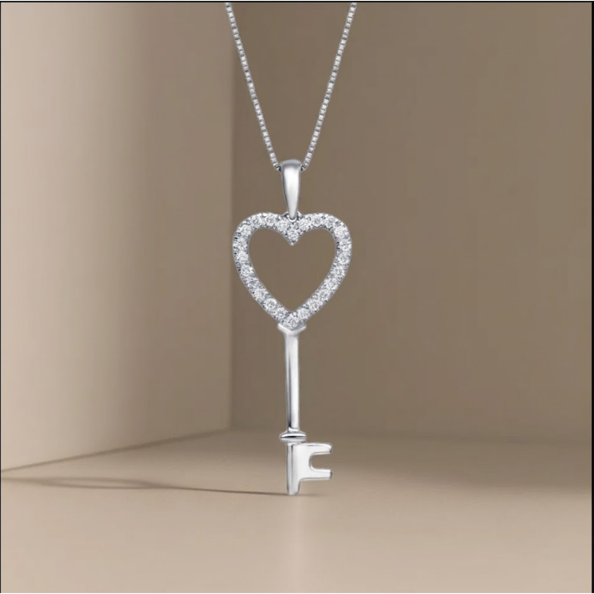 Heart Key Pendant Necklace