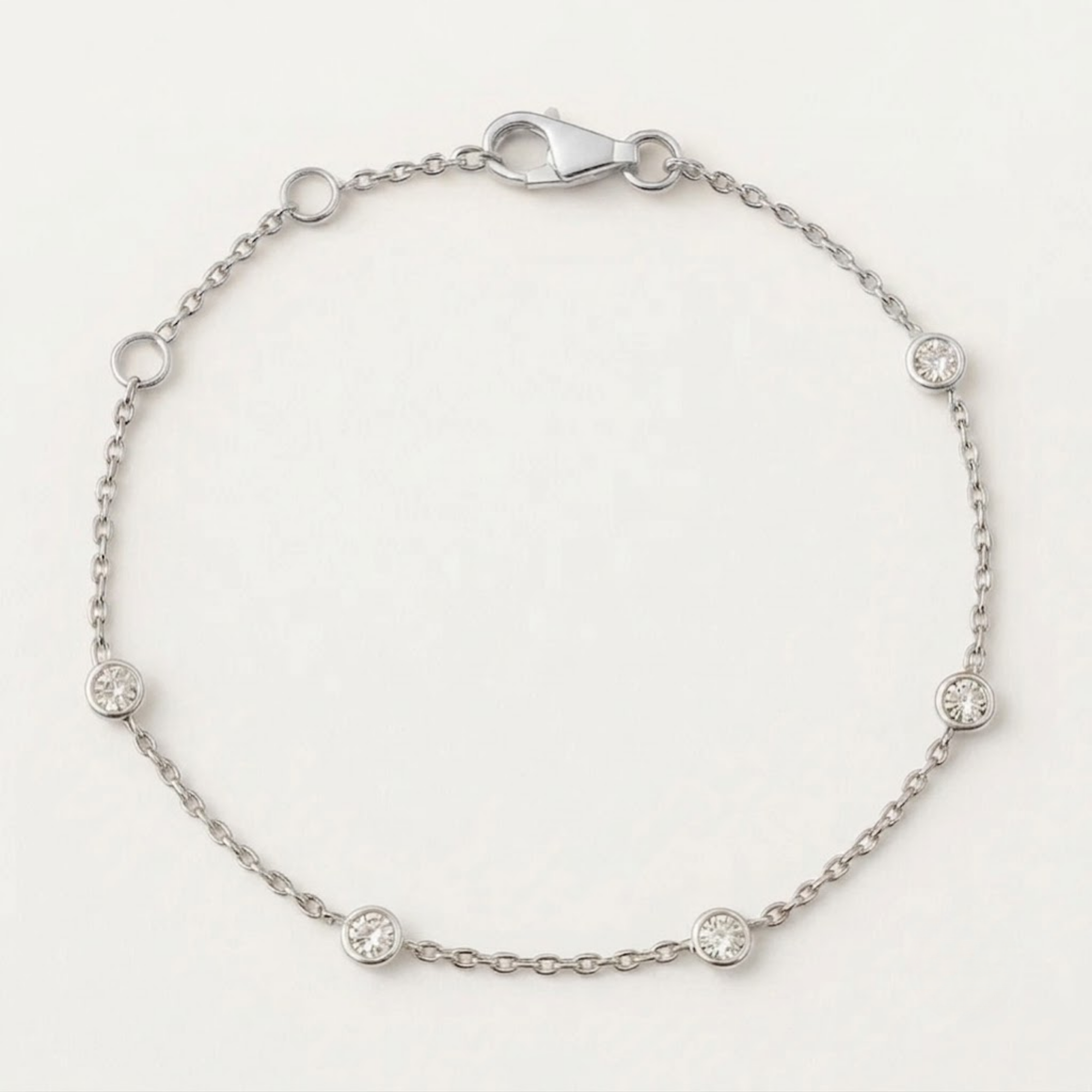 Diamond Station Bracelet for Women