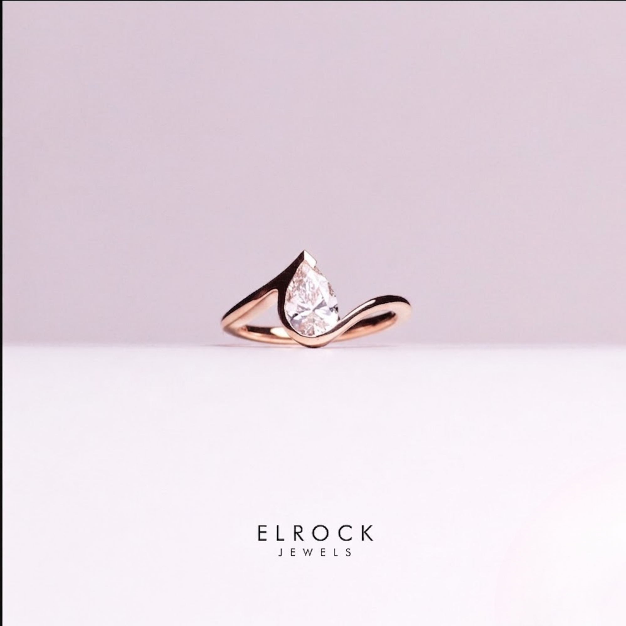 Pear Cut Lab Grown Diamond Engagement Ring