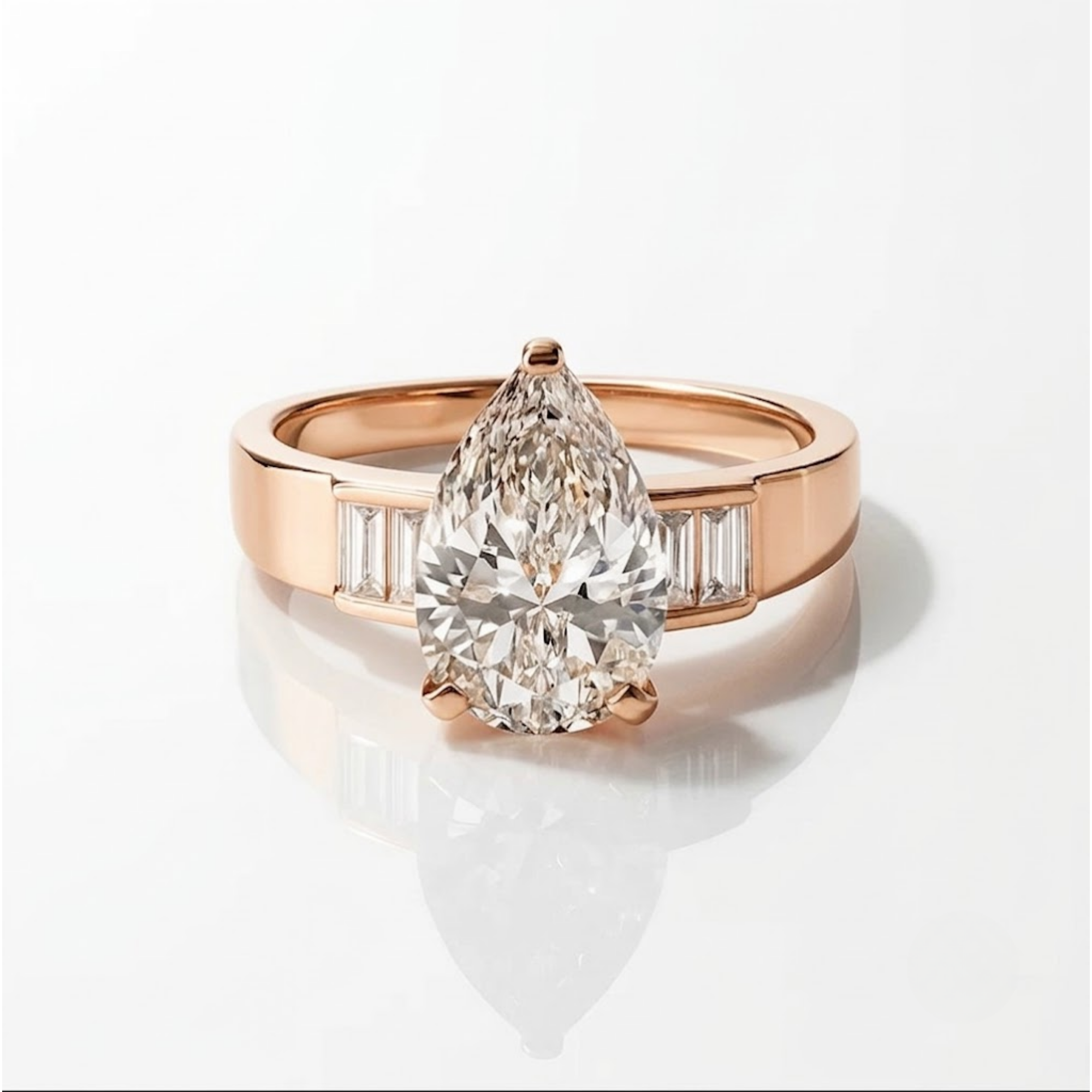 Pear Shape Diamond Engagement Ring