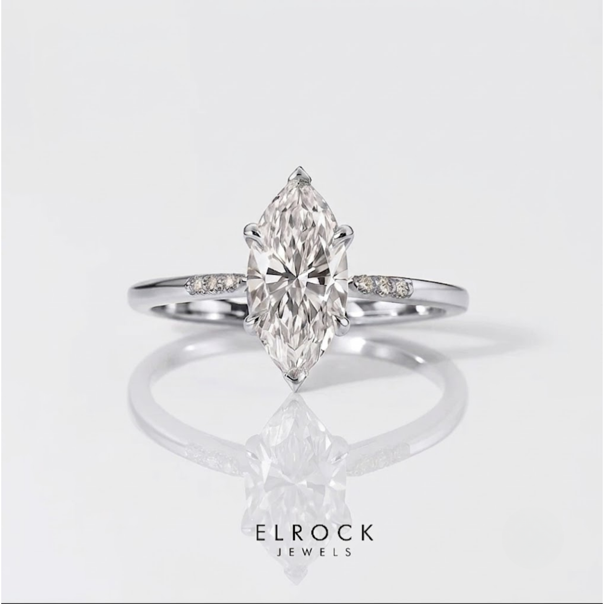 Marquise Cut Lab Grown Diamond Engagement Ring