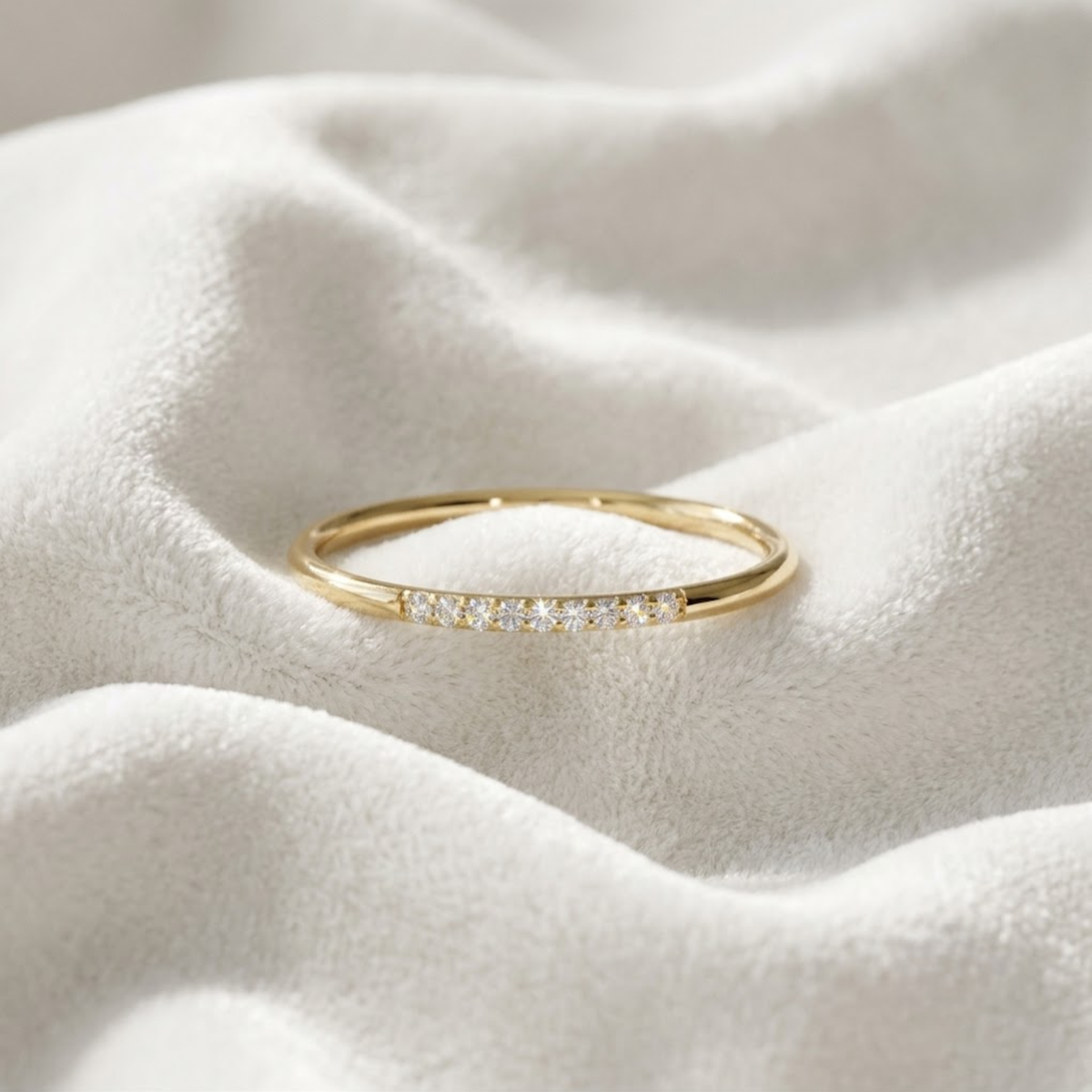 Diamond Wedding Stacking Band