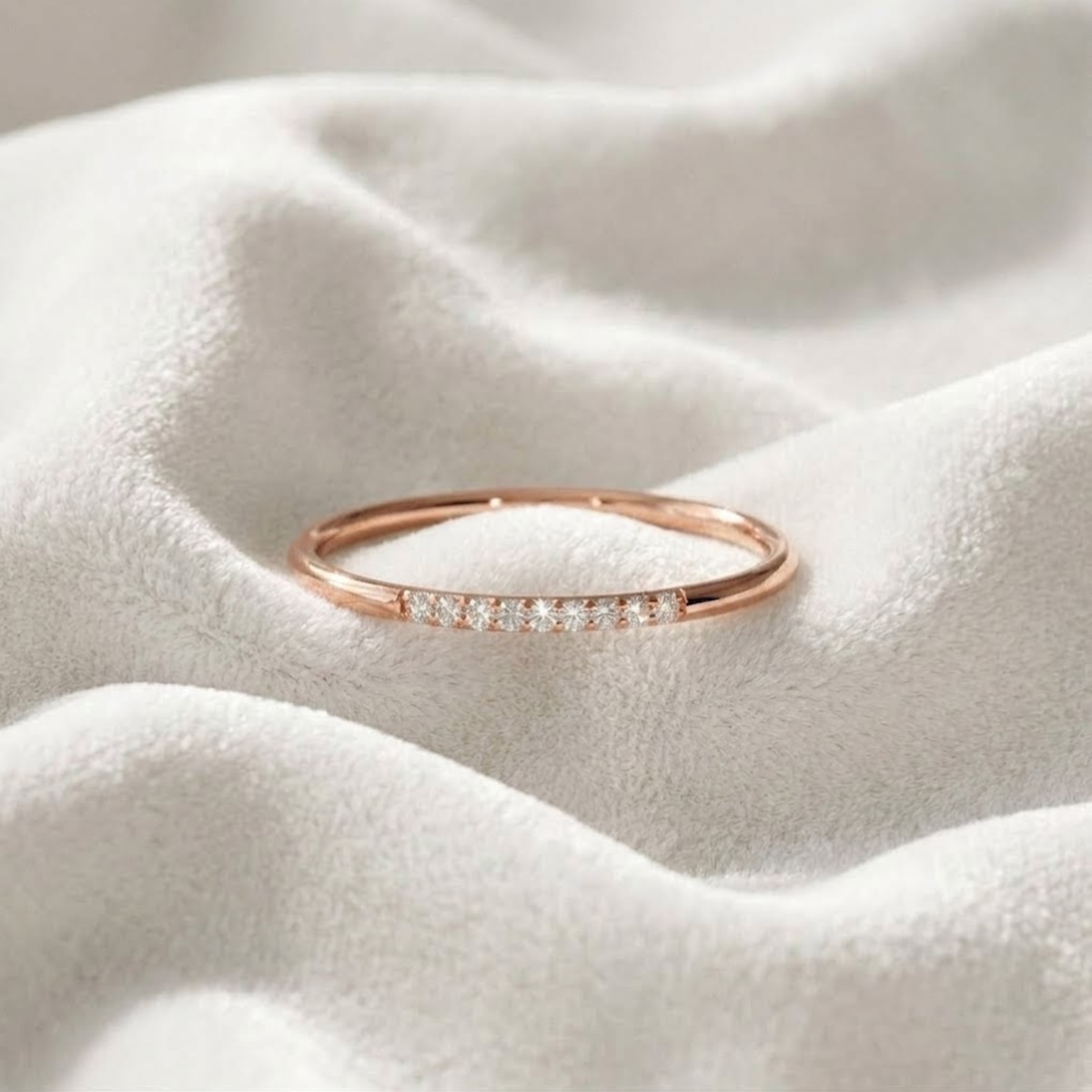 Diamond Wedding Stacking Band