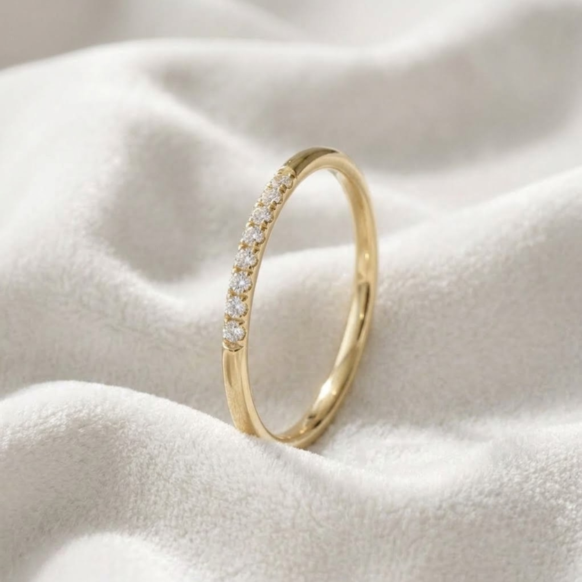 Diamond Wedding Stacking Band