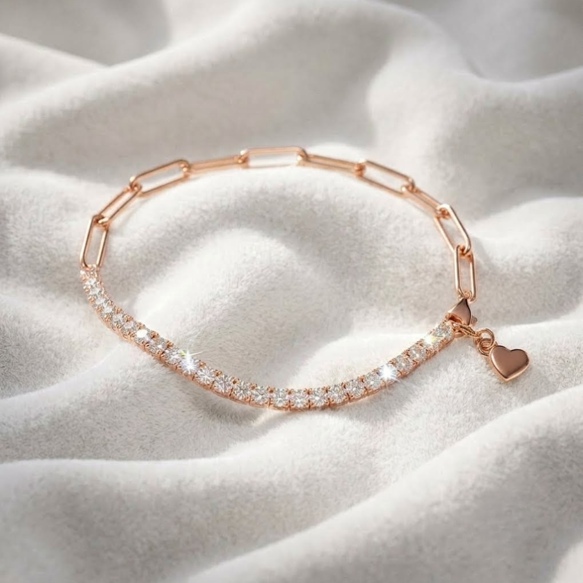 Half Tennis Stackable Bracelet