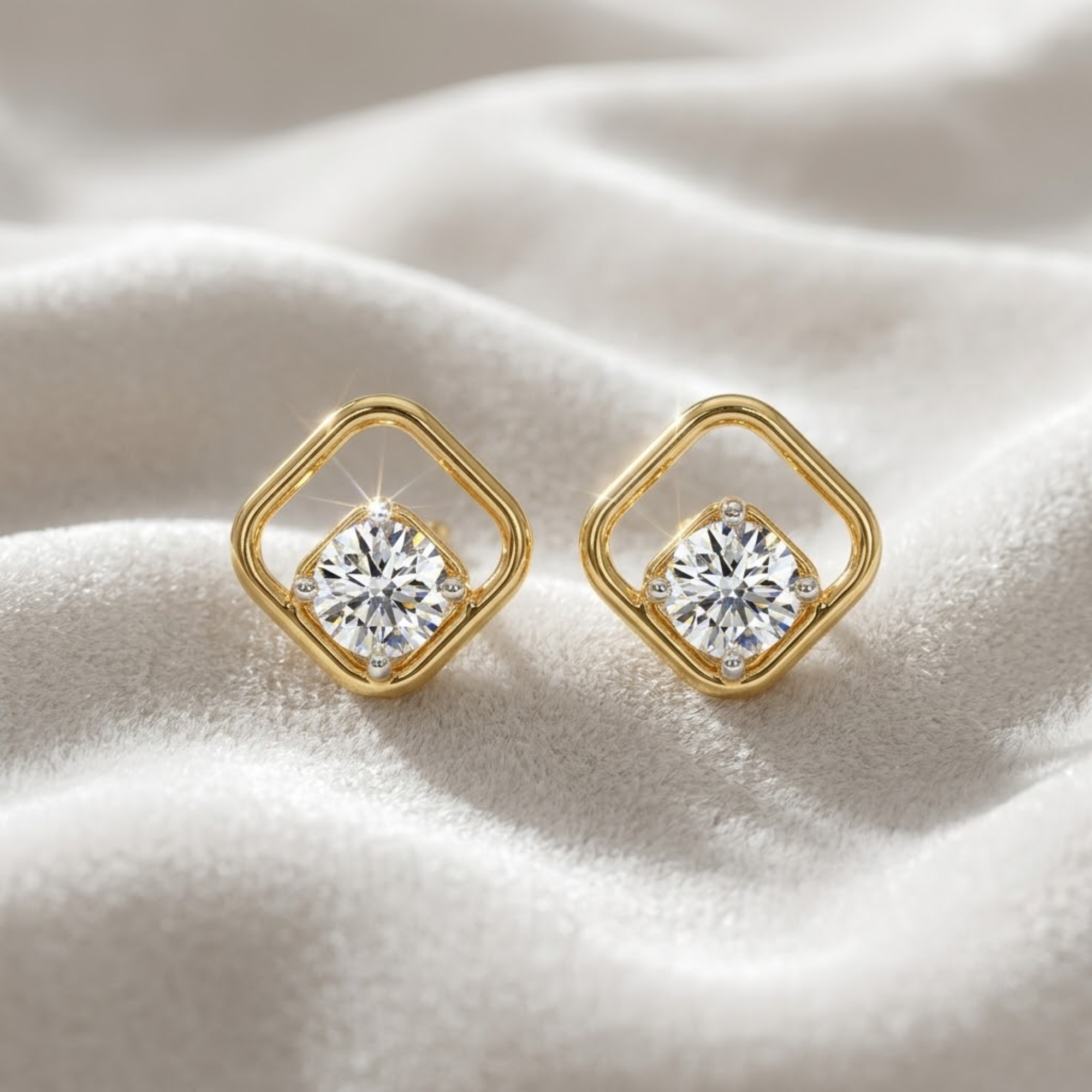 0,50 Karat Diamant 14K Gold Lab Grown Diamant Ohrringe