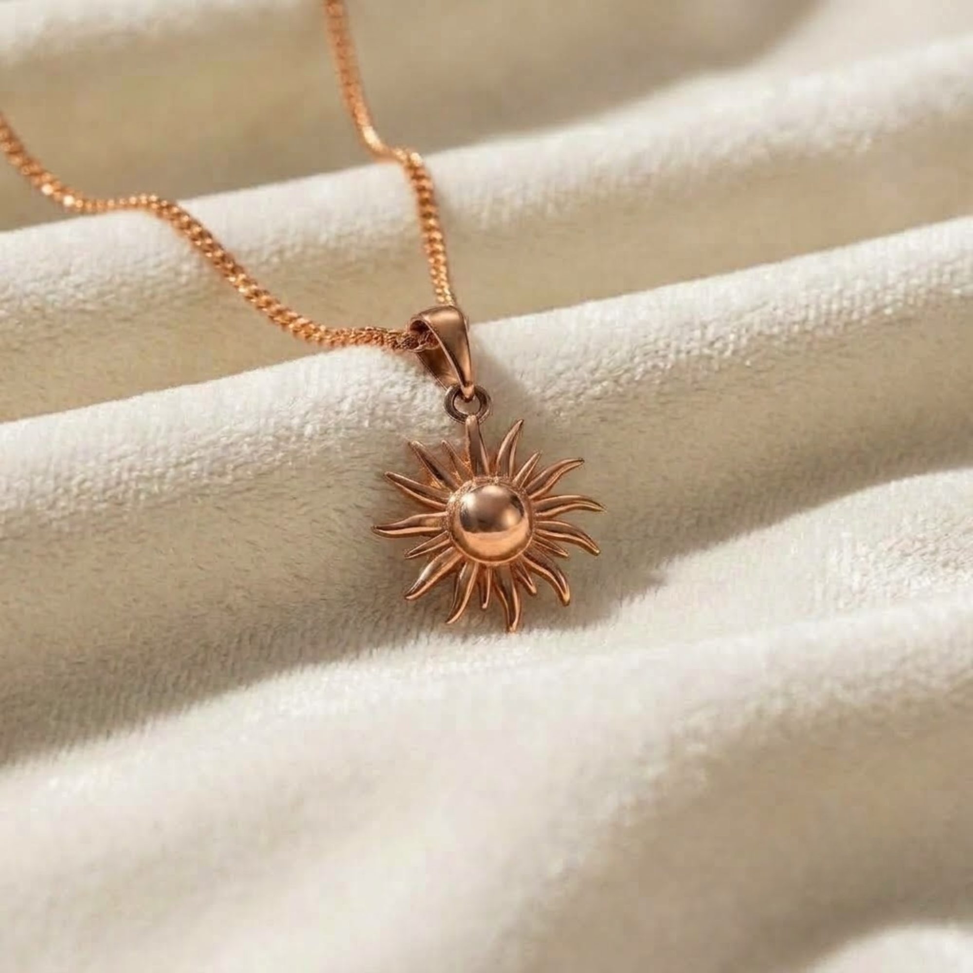 14K Gold Sonnenanhänger Halskette Herren-Anhänger Herren-Halskette